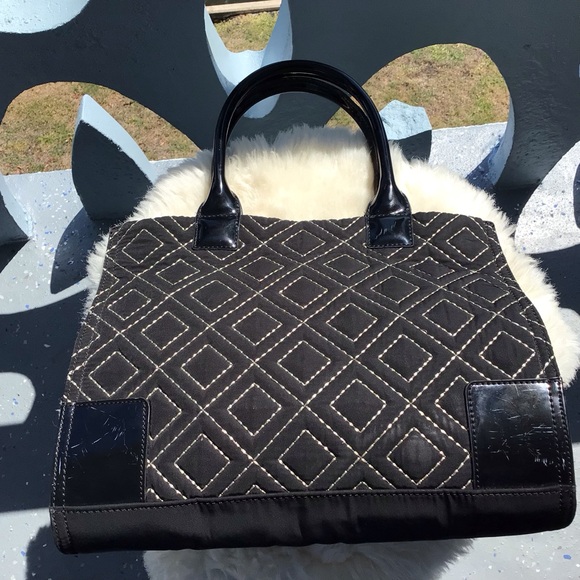 Tory Burch Ella Diamond Print Tote - Picture 2 of 16